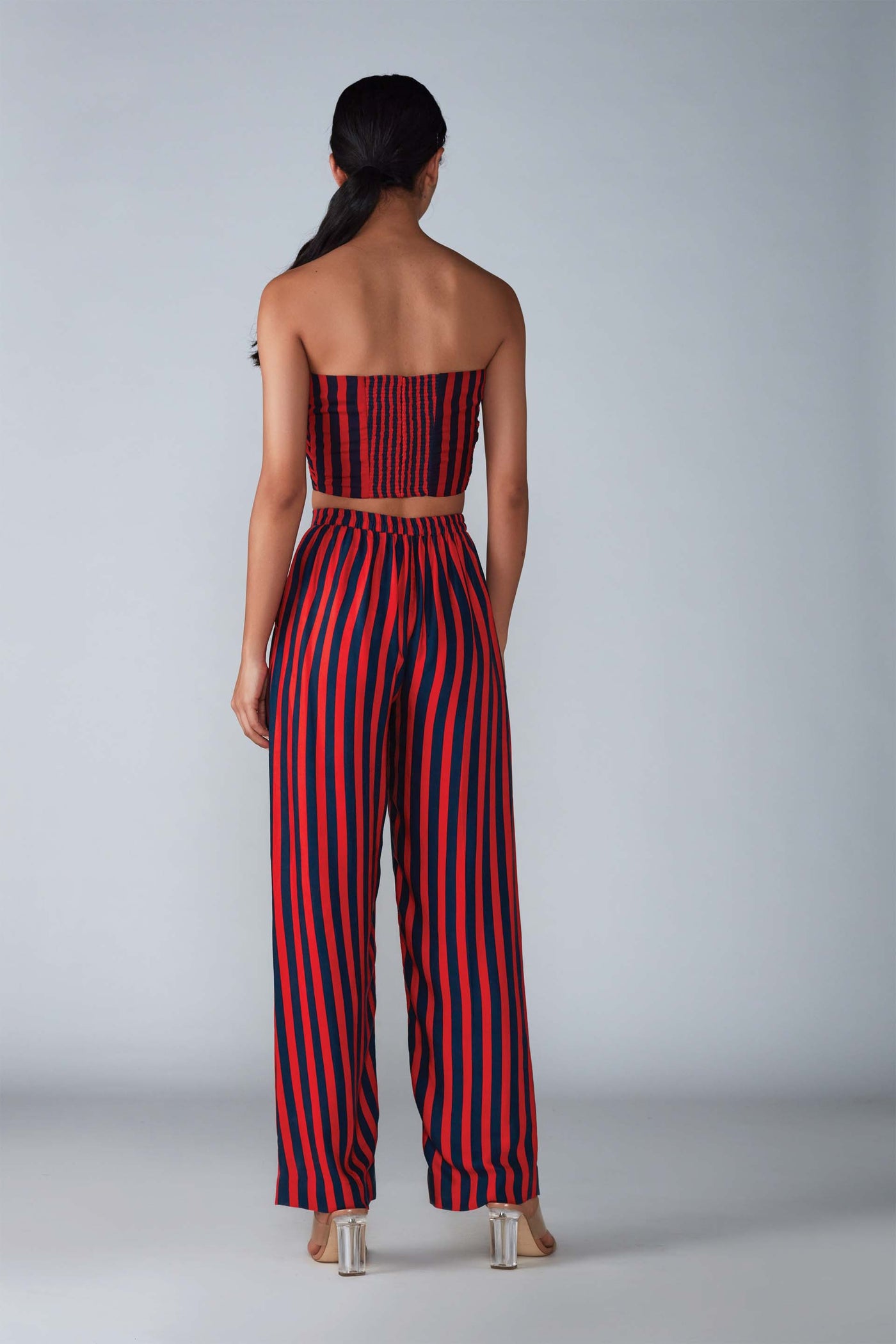 Saaksha & Kinni Stripe Print Bustier indian designer womenswear fashion online shopping melange singapore