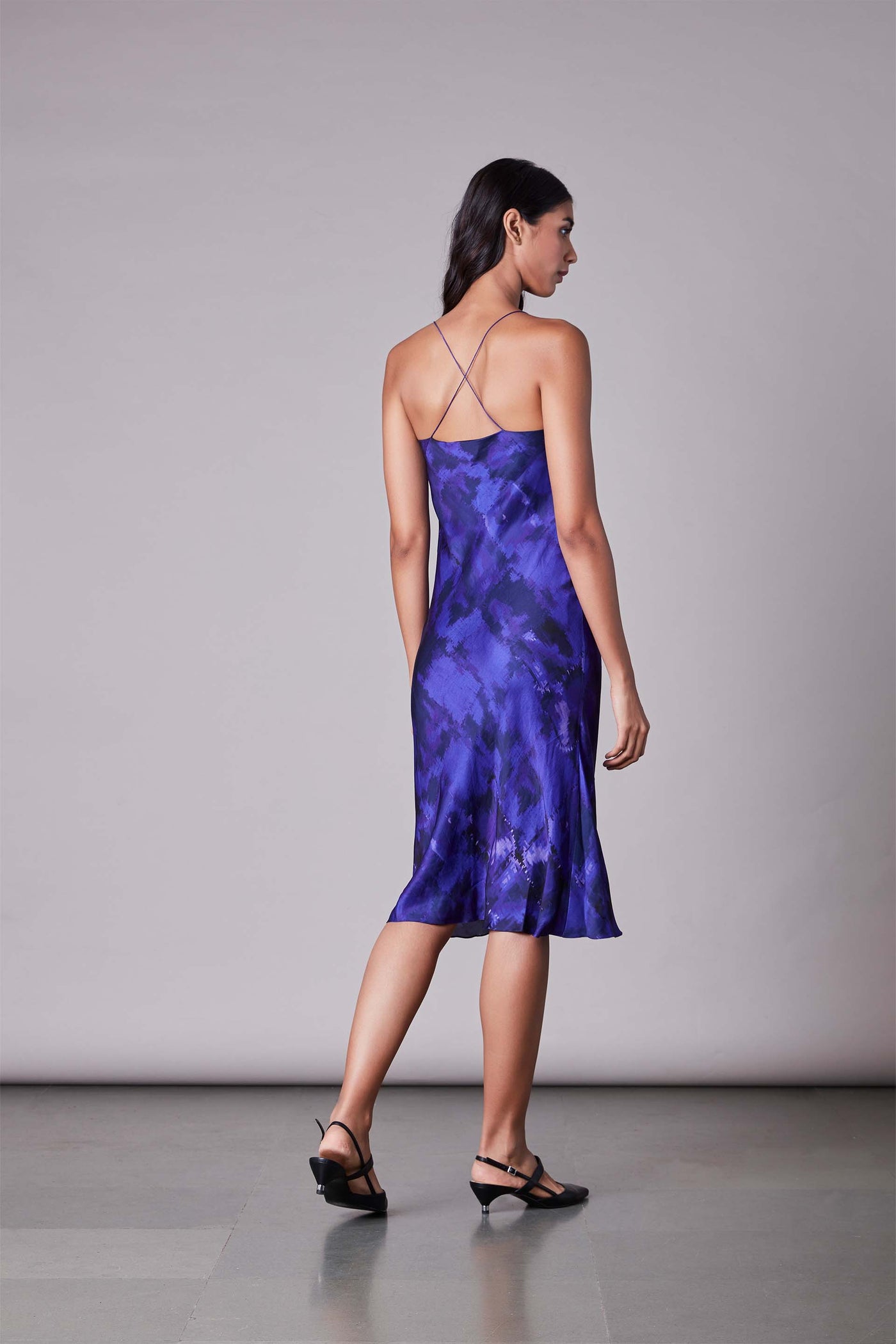 Saaksha & Kinni Purple Shaded Slip Dress western indian designer wear online shopping melange singapore