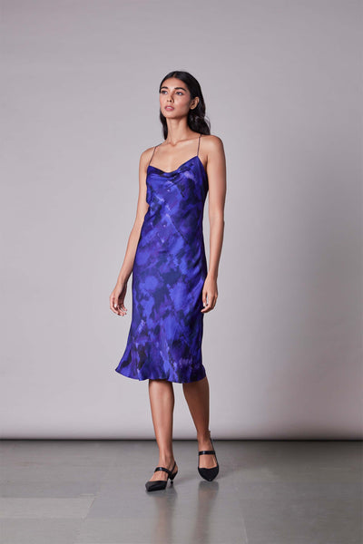 Saaksha & Kinni Purple Shaded Slip Dress western indian designer wear online shopping melange singapore