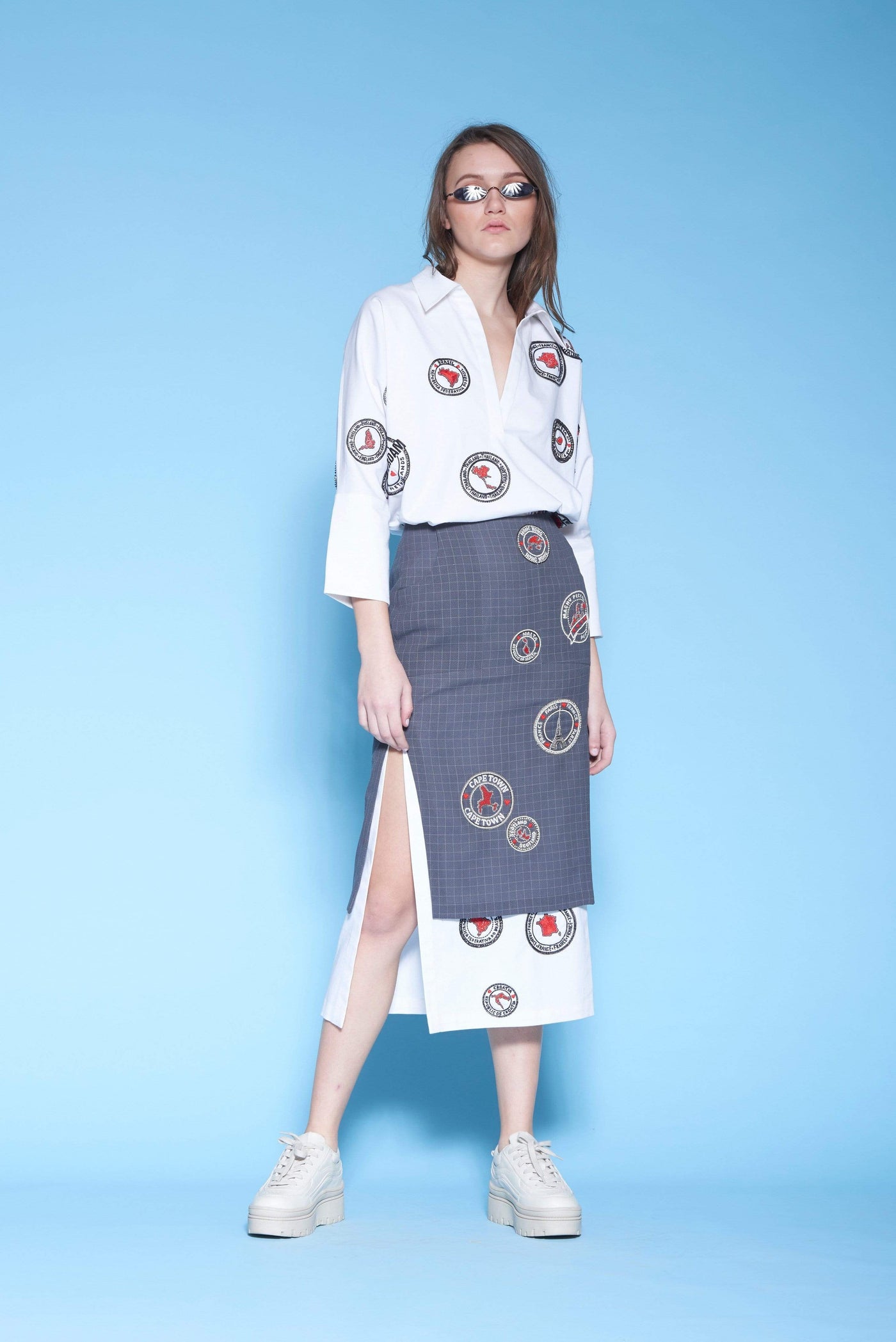 Stamp Double Layer Skirt