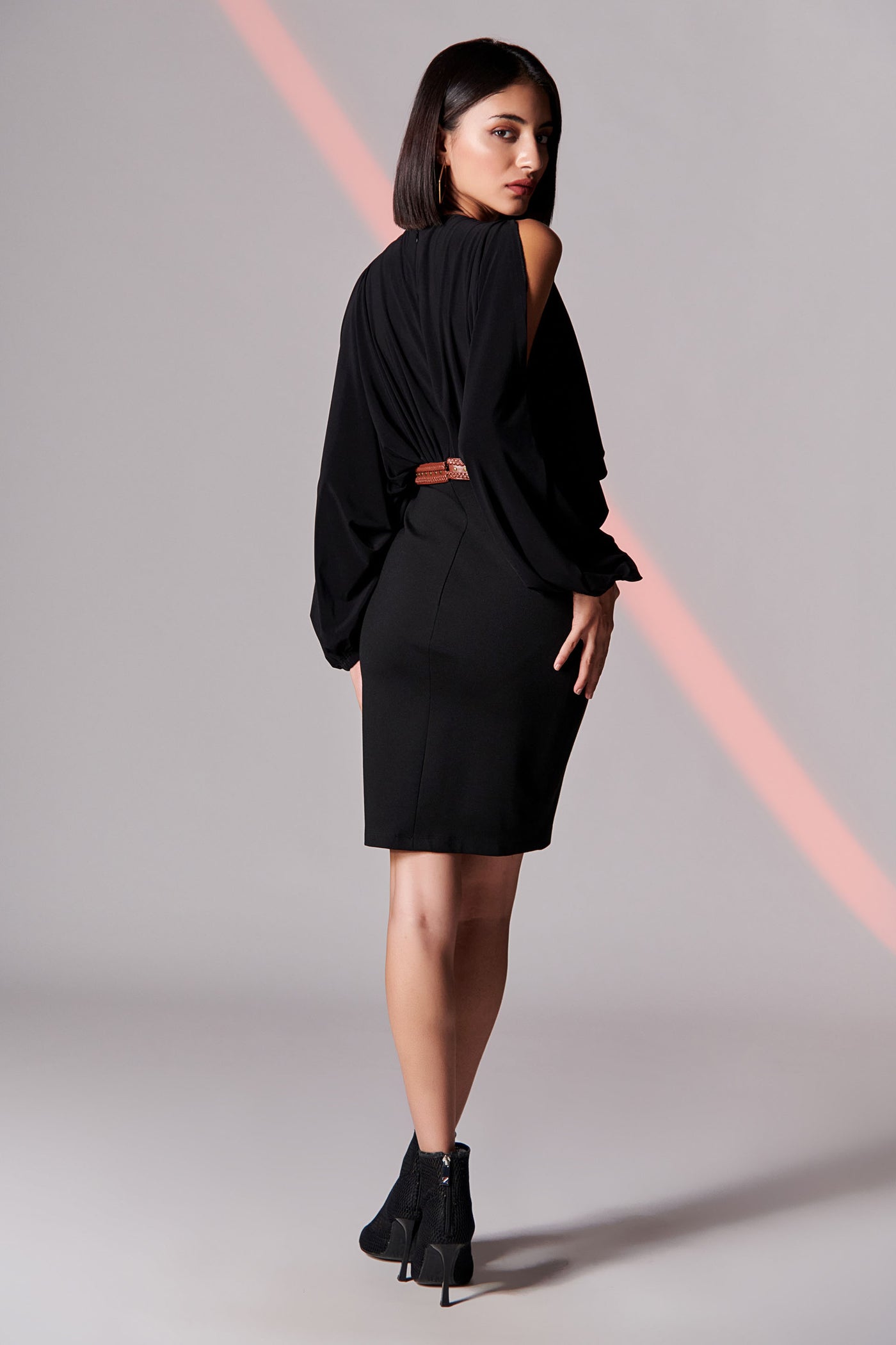 Shantanu & Nikhil Black Cut-Out Dress indian womenswear designer fashion online shopping melange singapore