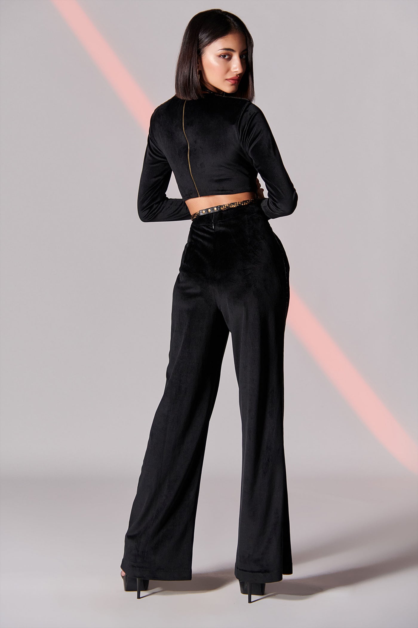 Shantanu & Nikhil Black Wrap Around Top indian womenswear designer fashion online shopping melange singapore