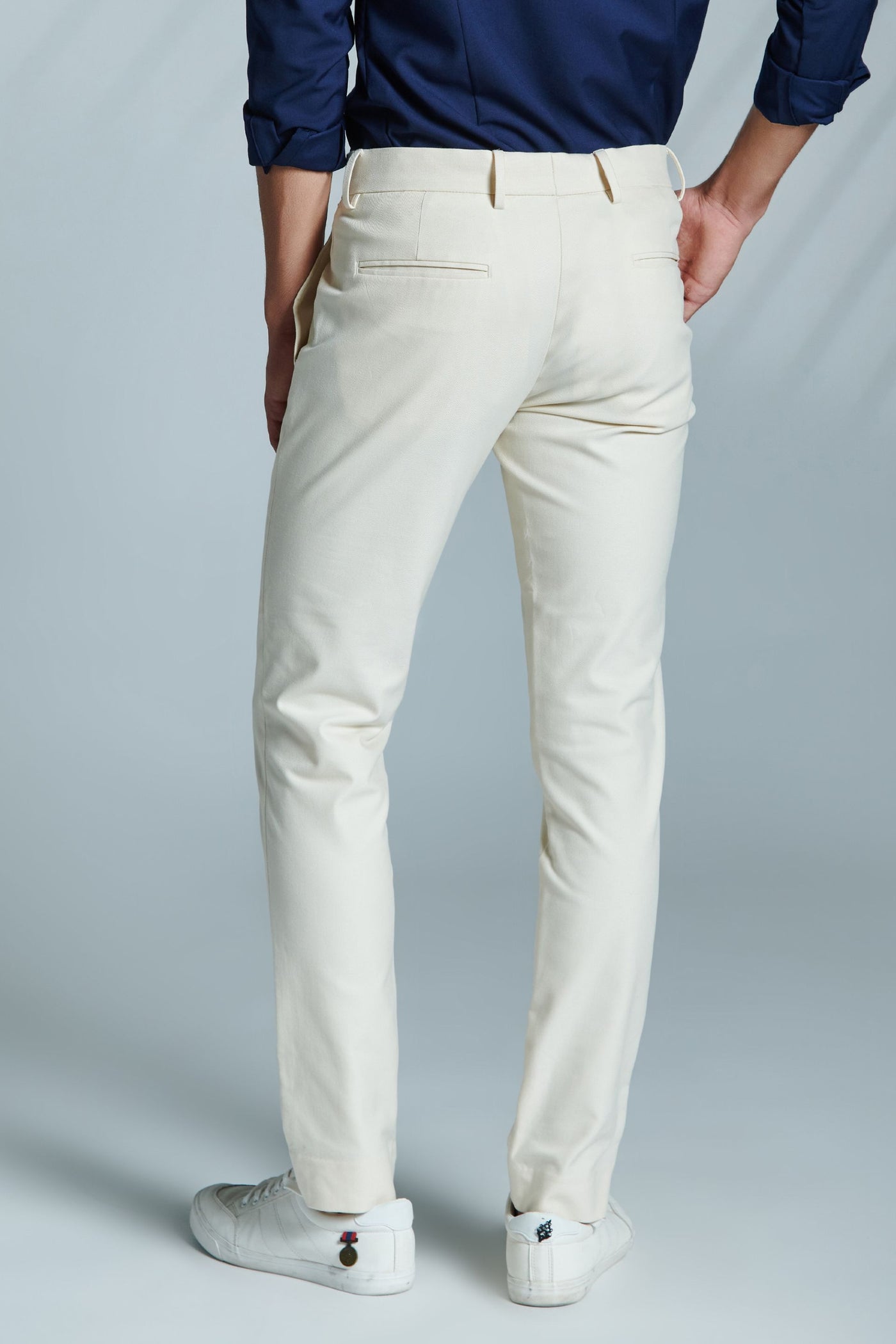 Shantanu and Nikhil Classic Offwhite Trouser with Adamas indian designer wear online shopping melange singapore