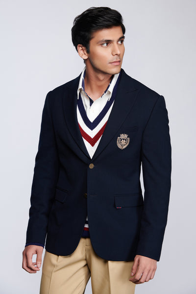 Shantanu and Nikhil SNCC Crested Gentlemen's Jacket indian designer wear online shopping melange singapore