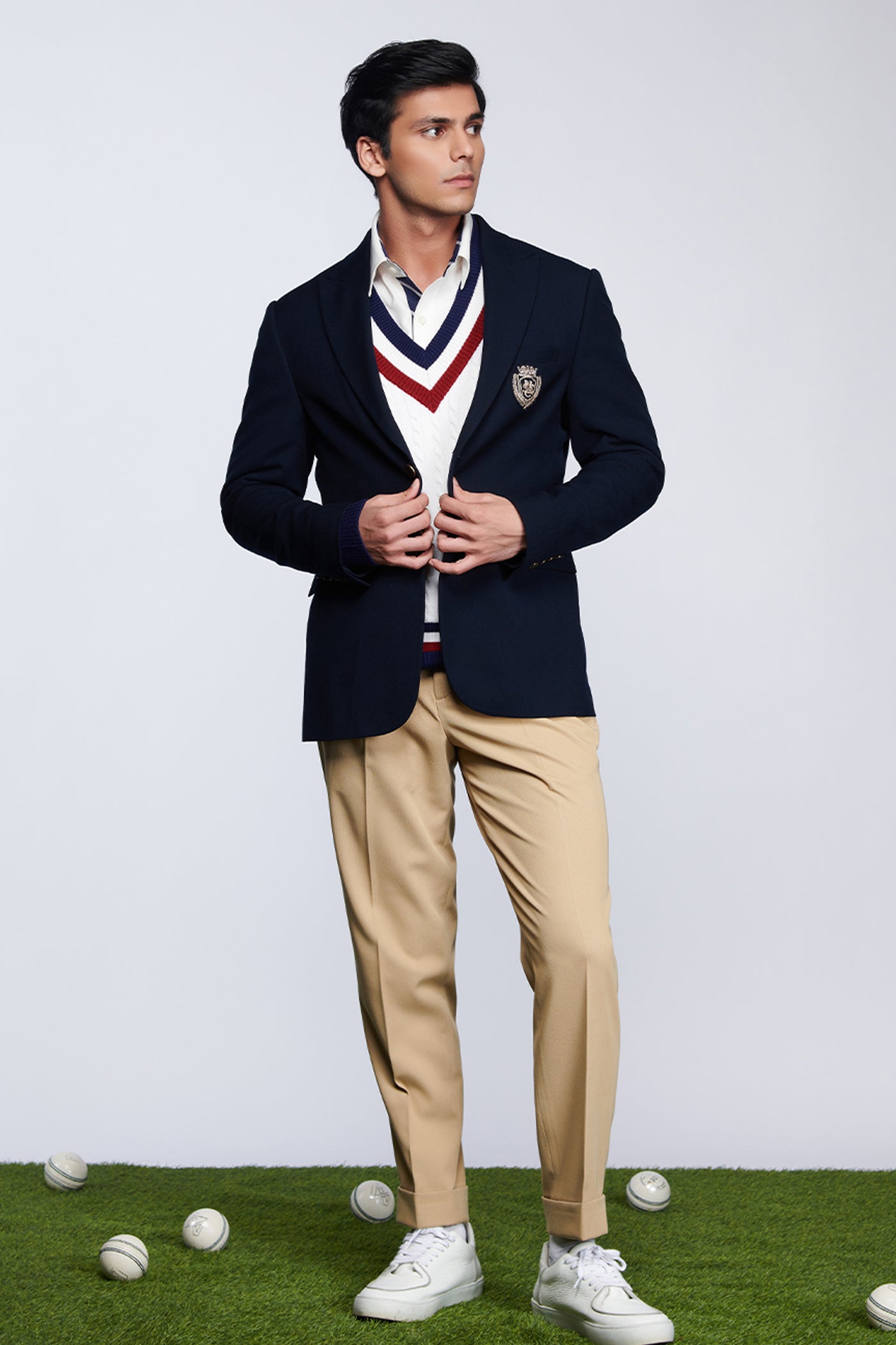 Shantanu and Nikhil SNCC Crested Gentlemen's Jacket indian designer wear online shopping melange singapore