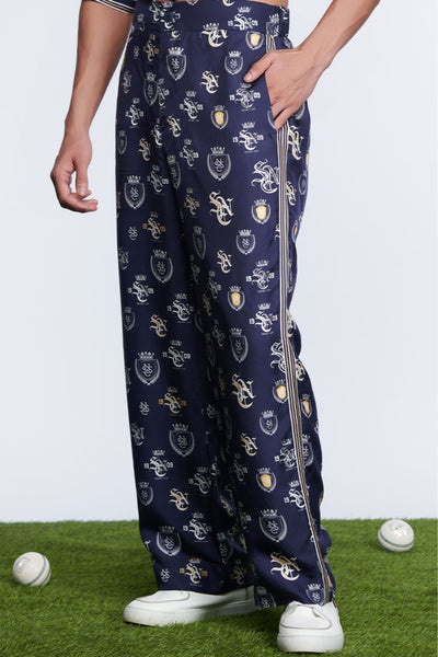 Shantanu and Nikhil SNCC Navy Twill Silk Trousers indian designer wear online shopping melange singapore