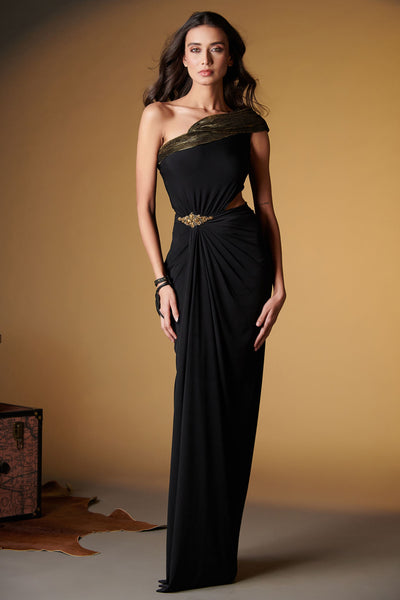 Shantanu and Nikhil Twisted Draped Saree Down indian designer wear online shopping melange singapore