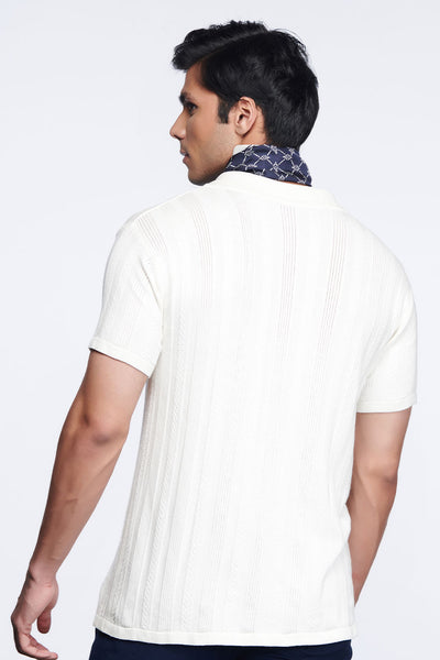 shantanu and nikhil menswear SNCC Bowling Shirt off white online shopping melange singapore indian designer wear