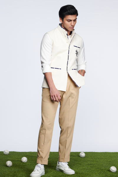 Shantanu and nikhil SNCC Off-White Waistcoat menswear online shopping melange singapore indian designer wear