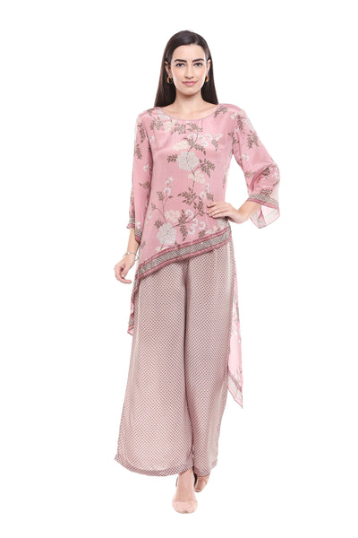 Printed Tunic Palazzo Set Mellow Rose