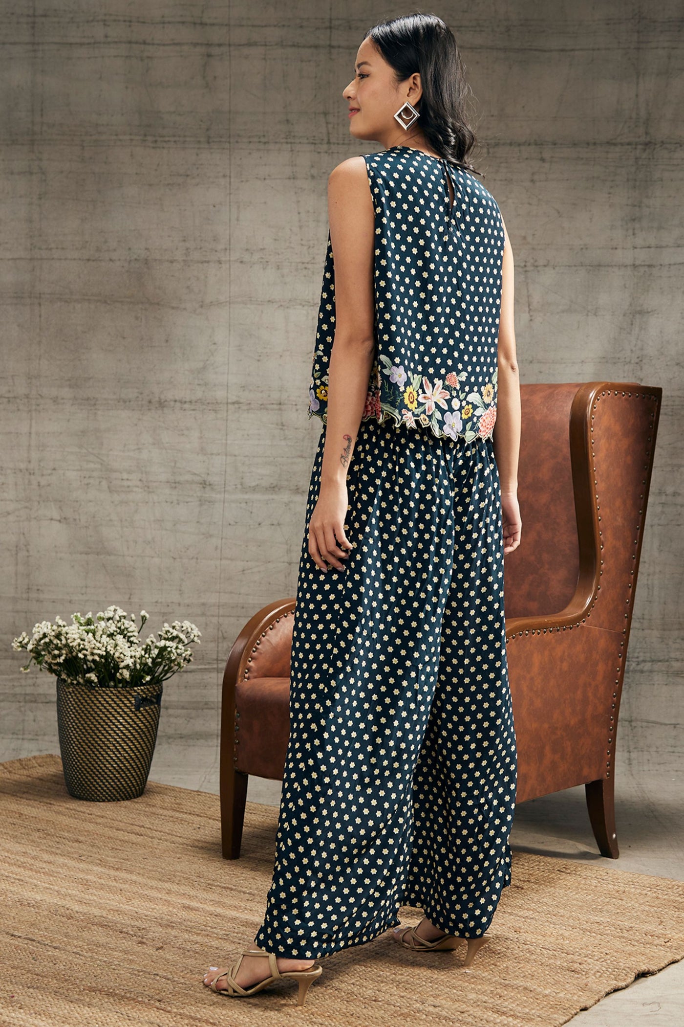 Sougat Paul Gulista Embroidered Co-Ord Set Indian designer wear online shopping melange singapore