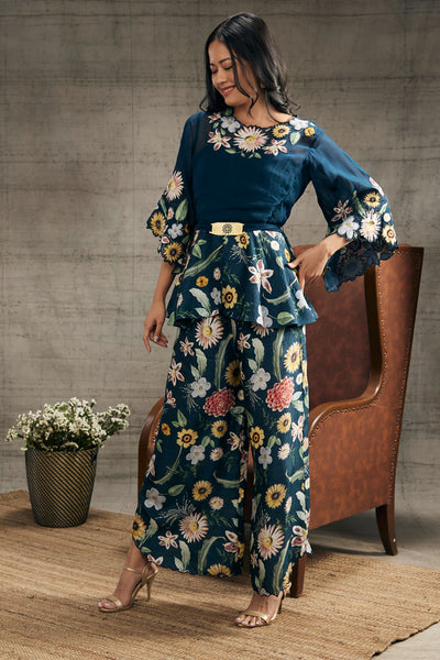 Sougat Paul Gulista Patch Work Co-Ord Set Indian designer wear online shopping melange singapore