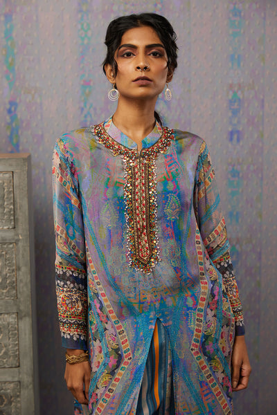 Sougat Paul Ikaya Embroidered Kurta Set western indian designer womenswear fashion online shopping melange singapore