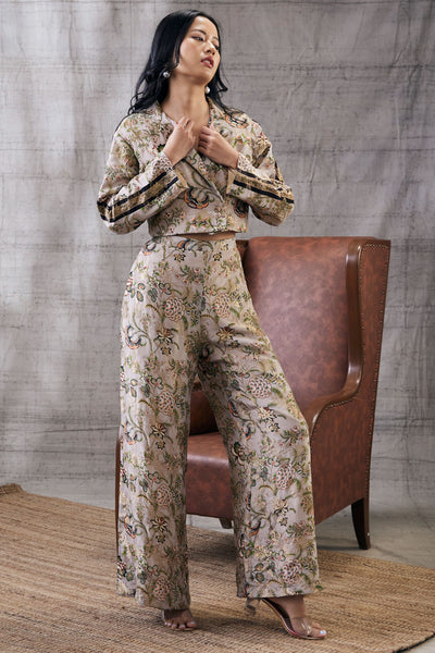 Sougat Paul Mehr Printed Co-Ord Set Indian designer wear online shopping melange singapore