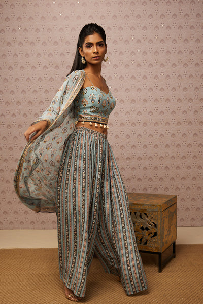 Sougat Paul Sarouk Embroidered Co-ord Set With Jacket western indian designer womenswear fashion online shopping melange singapore