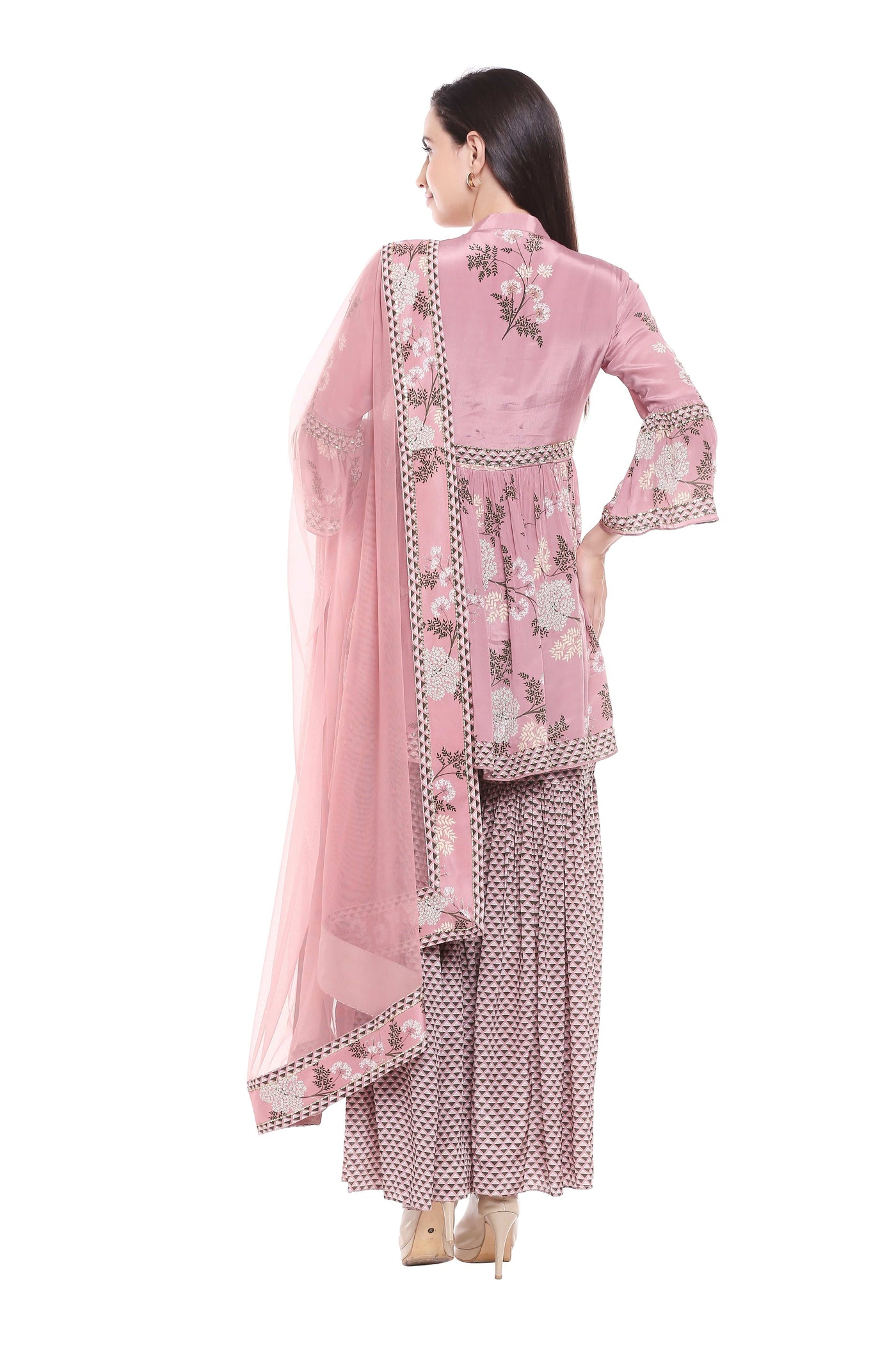 Mellow Rose Printed Sharara Set