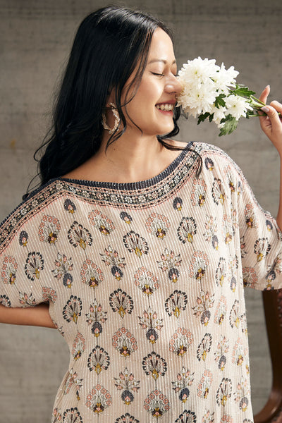 Sougat Paul Sarouk Sequin Co-Ord Set Indian designer wear online shopping melange singapore