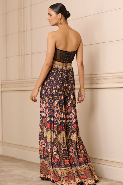 Tarun Tahiliani Bustier Trouser Printed indian designer wear online shopping melange singapore