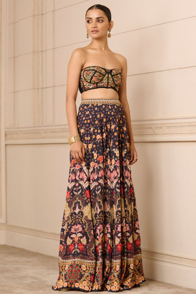 Tarun Tahiliani Bustier Trouser Printed indian designer wear online shopping melange singapore