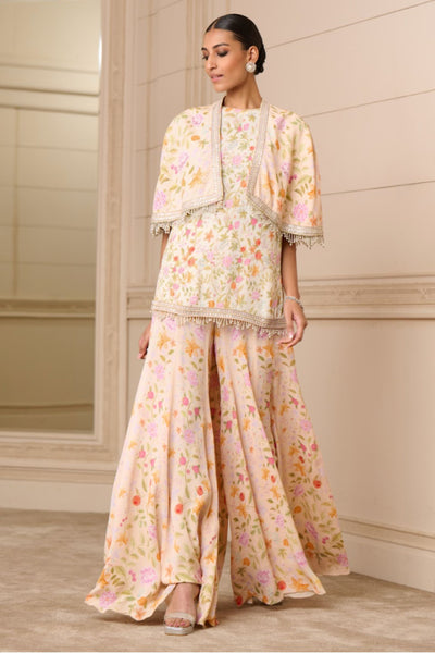 Tarun Tahiliani Kurta Sharara Cape Blush indian designer wear online shopping melange singapore