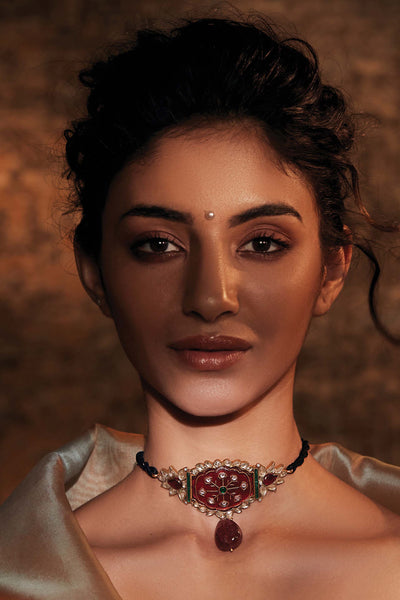 Tarun Tahiliani Ruby Mughal-Style Choker Necklace fashion jewellery indian designer wear online shopping melange singapore