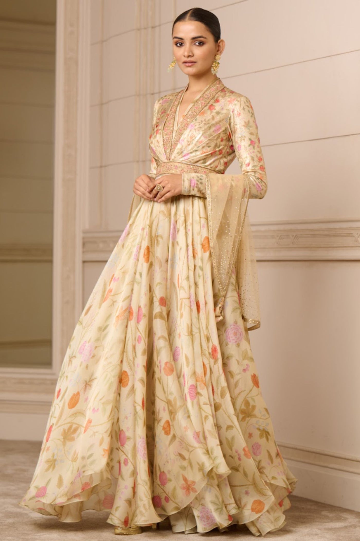  Tarun Tahiliani Anarkali, Churidar, and Scarf indian designer wear online shopping melange singapore