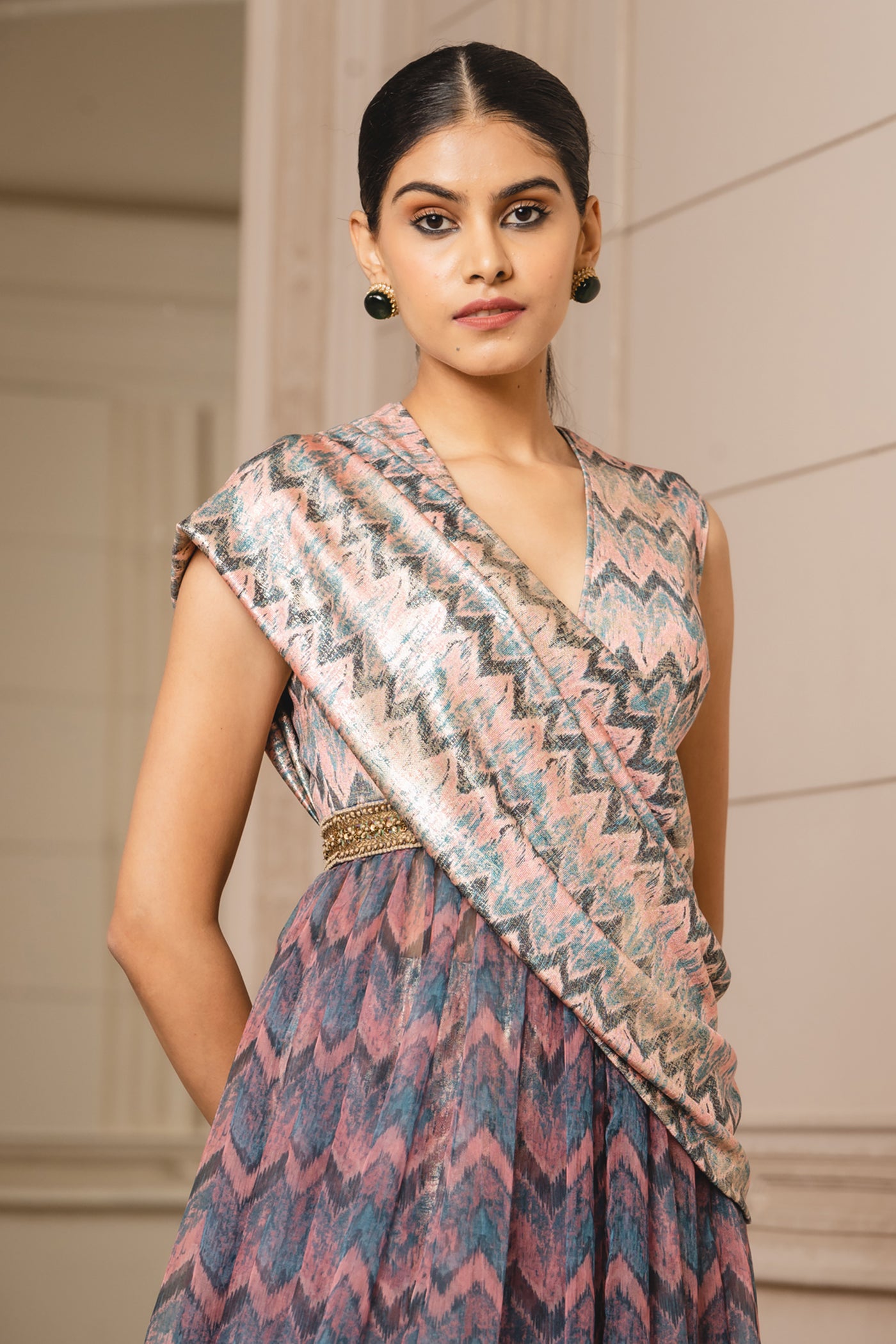 Tarun Tahiliani Blue Anarkali With Churidar festive indian designer wear online shopping melange singapore