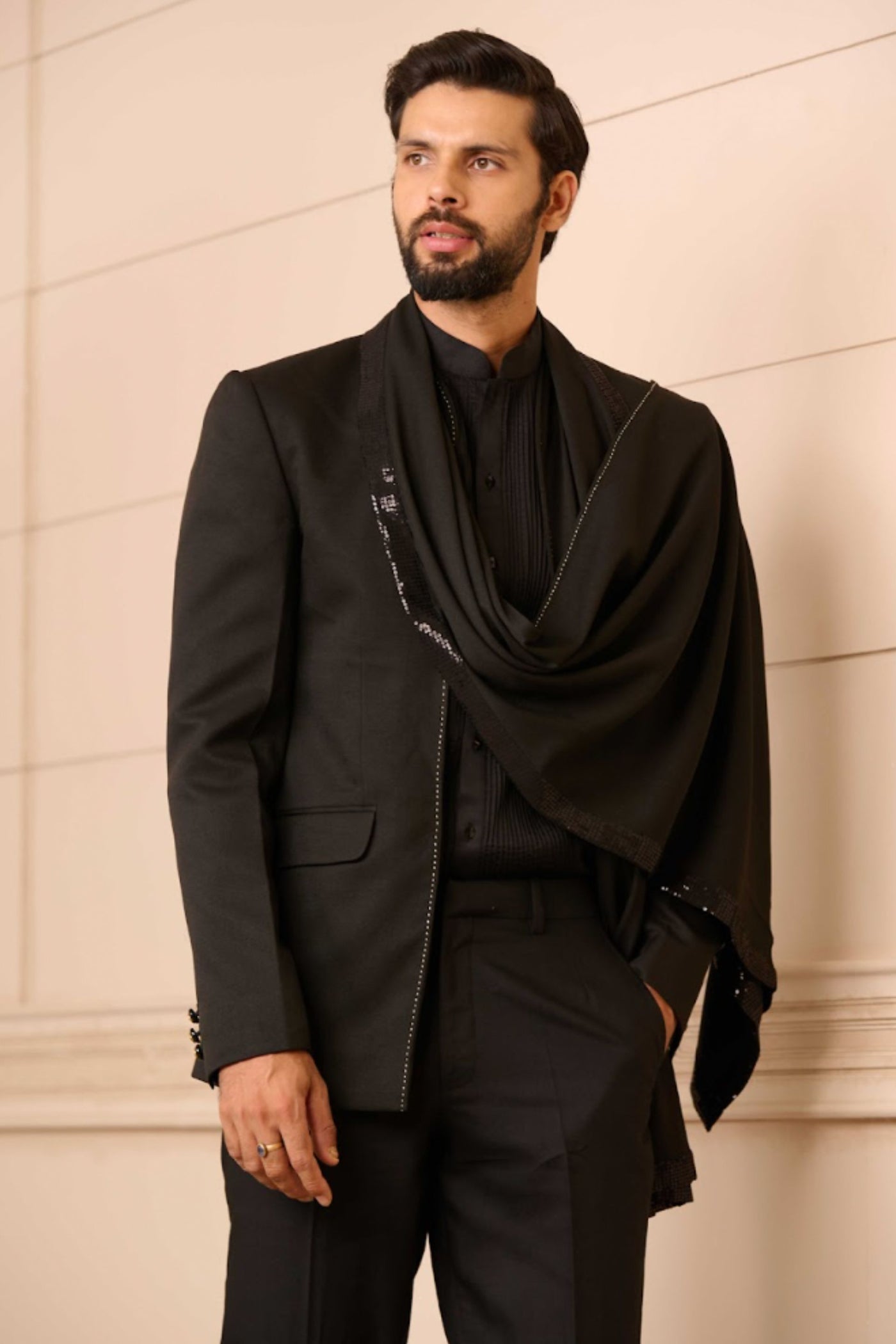 Tarun Tahiliani Bandhgala, Shirt, and Trousers indian designer wear online shopping melange singapore