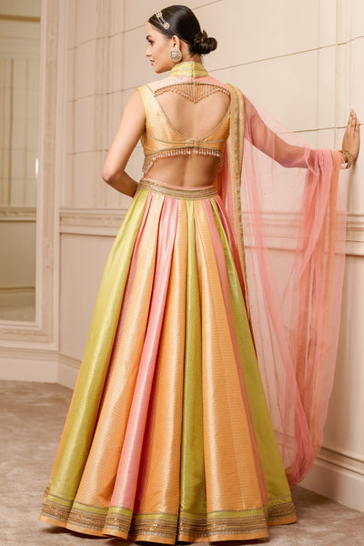 Tarun Tahiliani Brocade Lehenga With Blouse And Cape festive indian designer fashion online shopping melange singapore