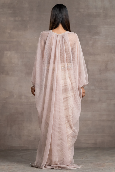 Tarun tahiliani Crinkled Tulle Cape blush indian designer wear bridal wedding online shopping melange singapore