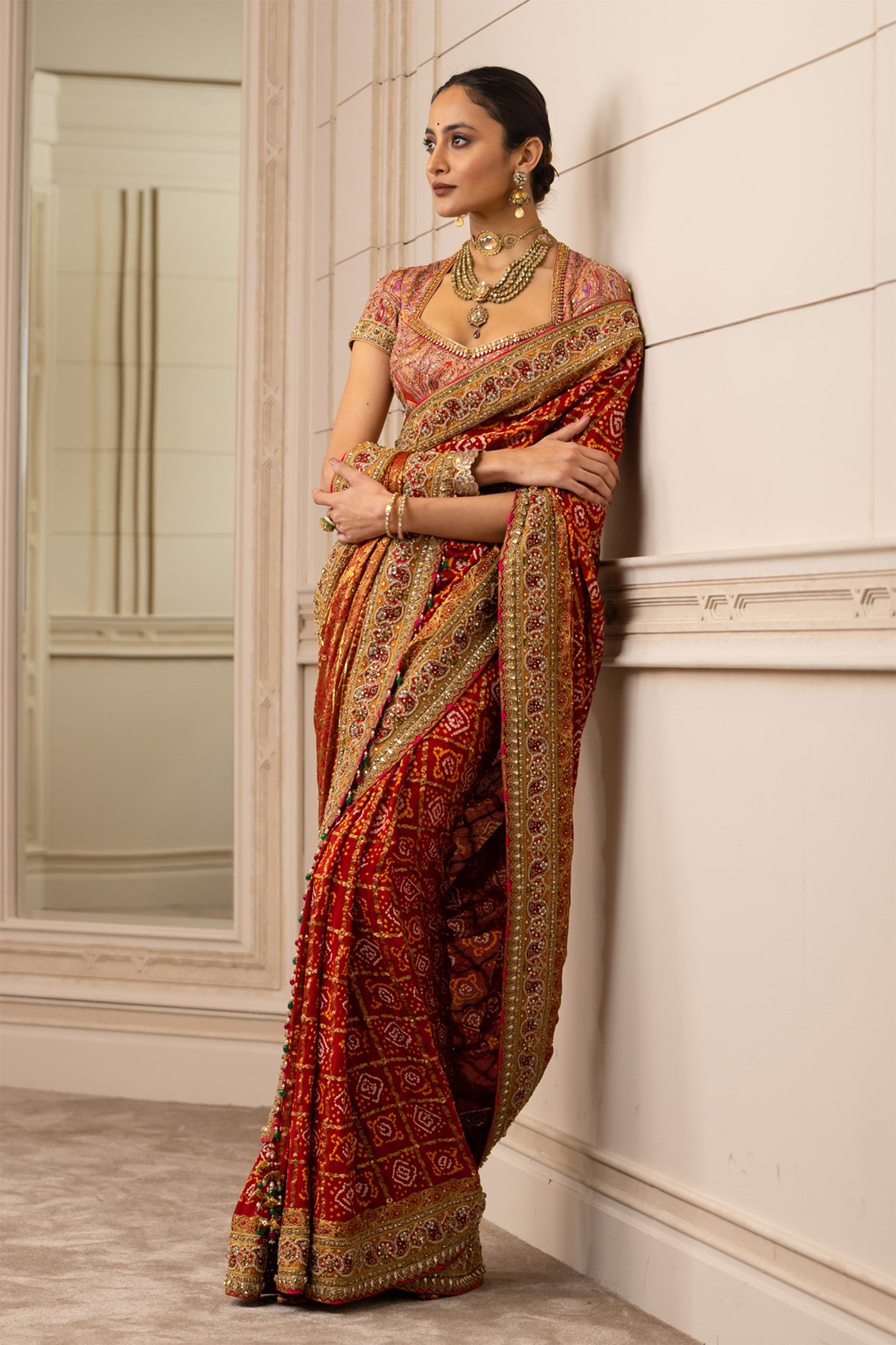 Gharchola Saree Melange Singapore