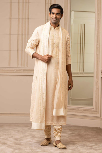 Tarun tahiliani Gold Aari Embroidered Kurta festive indian designer wear online shopping melange singapore