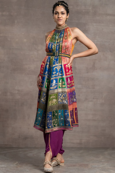 Tarun tahiliani Kalidar Kurta With Dhoti multicolour indian designer wear bridal wedding online shopping melange singapore