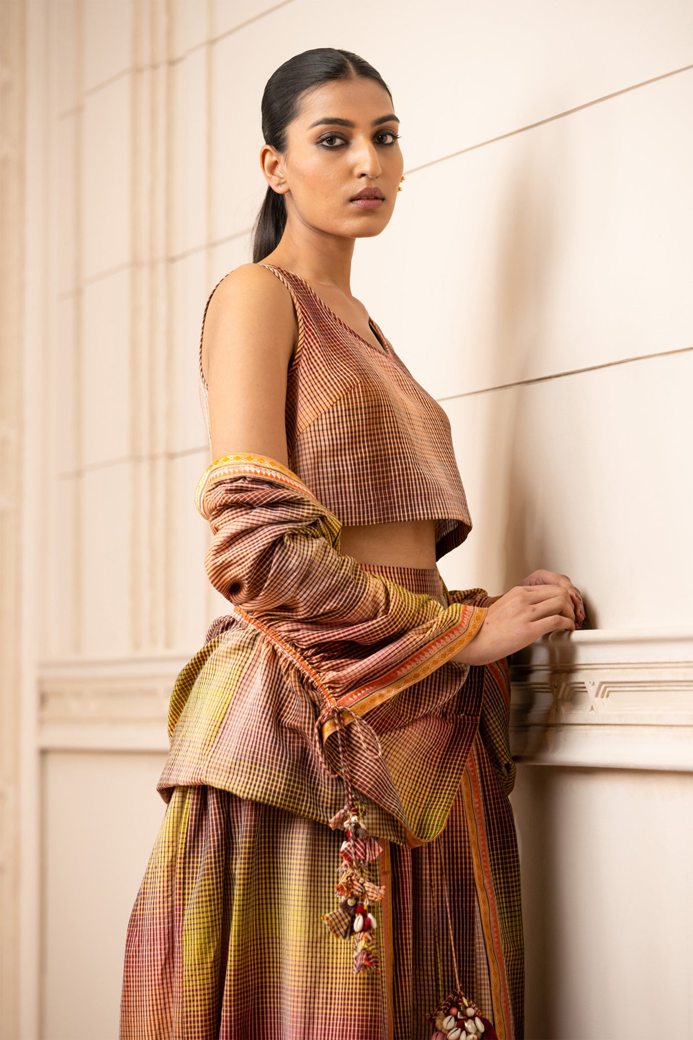 Tarun tahiliani Multicolour Handloom Jacket yellow wine online shopping melange singapore indian designer wear