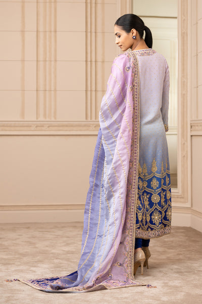 Tarun Tahiliani Ombré Kurta With Mirrorwork peach purple online shopping melange singapore indian designer wear