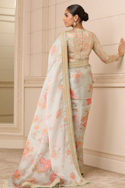 Tarun Tahiliani Saree blouse Mint indian designer wear online shopping melange singapore