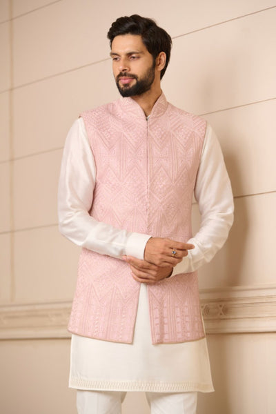 Tarun Tahiliani Menswear Waistcoat Light Violet indian designer wear online shopping melange singapore