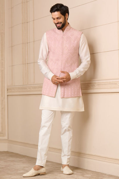 Tarun Tahiliani Menswear Waistcoat Light Violet indian designer wear online shopping melange singapore