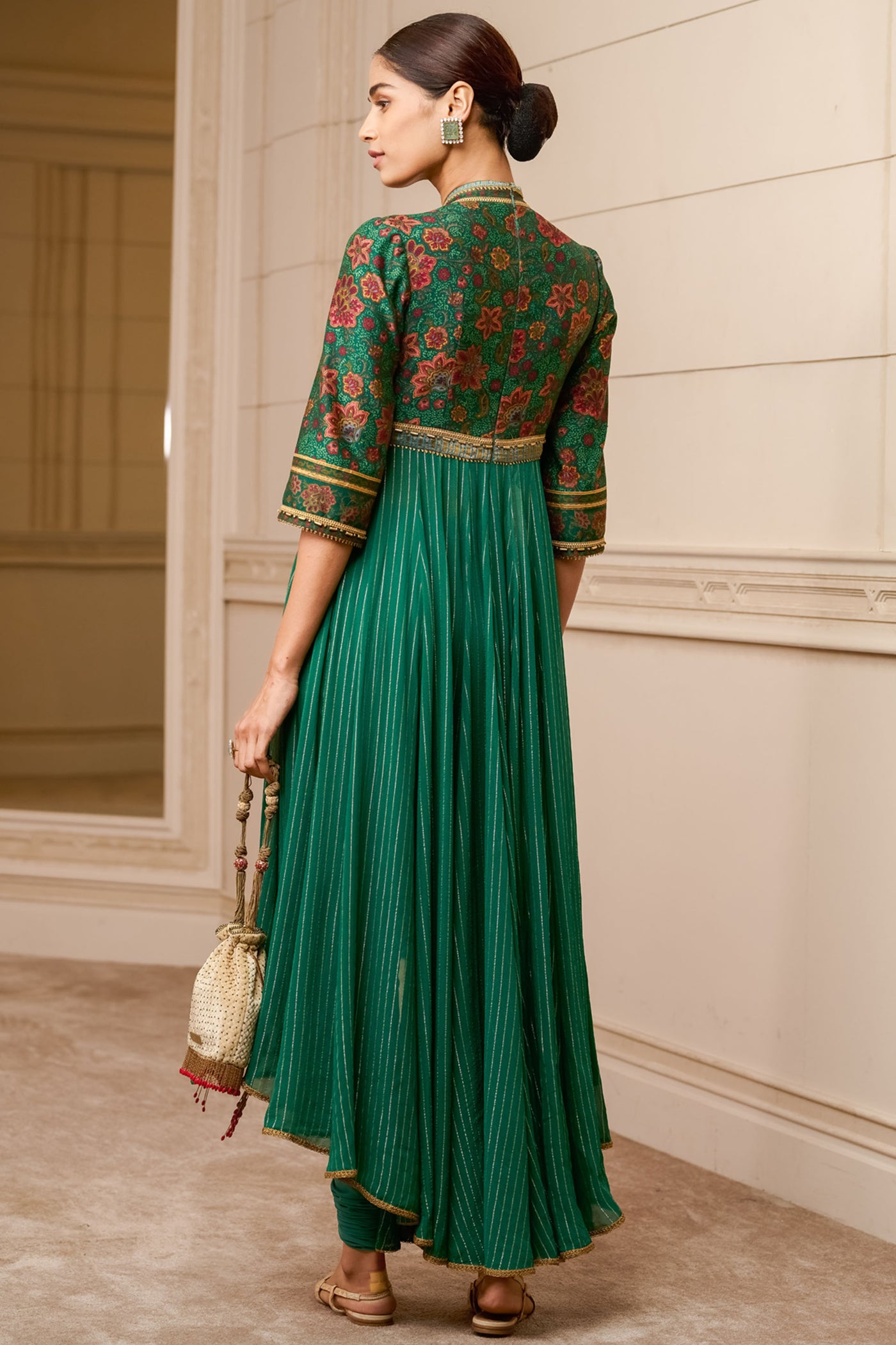 Tarun Tahitian Anarkali With Churidar And Dupatta indian womenswear designer fashion online shopping melange singapore