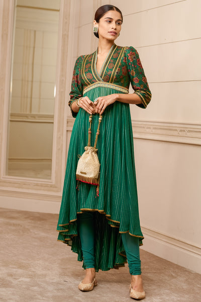 Tarun Tahitian Anarkali With Churidar And Dupatta indian womenswear designer fashion online shopping melange singapore