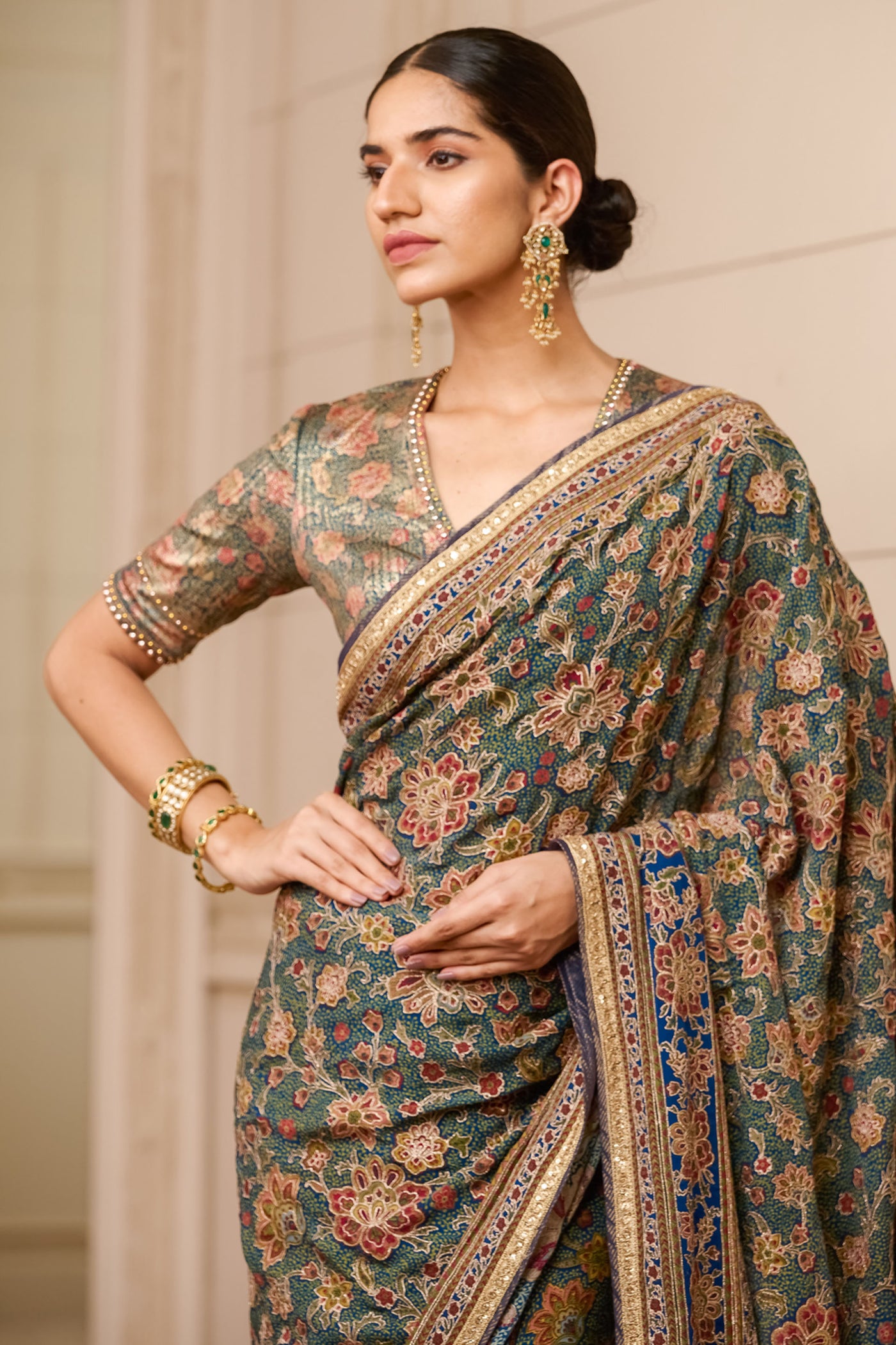 Tarun Tahitian Saree And Blouse womenswear designer fashion online shopping melange singapore