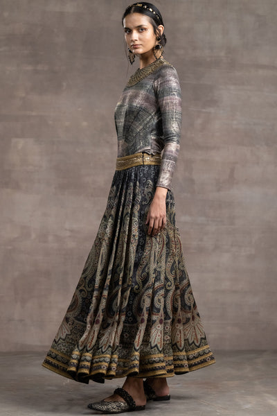 Tarun Tahitian Skirt With Bodysuit festive indian designer fashion  online shopping melange singapore