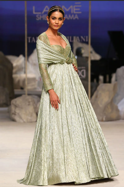 Tarun Tahiliani Draped Gown indian designer wear online shopping melange singapore