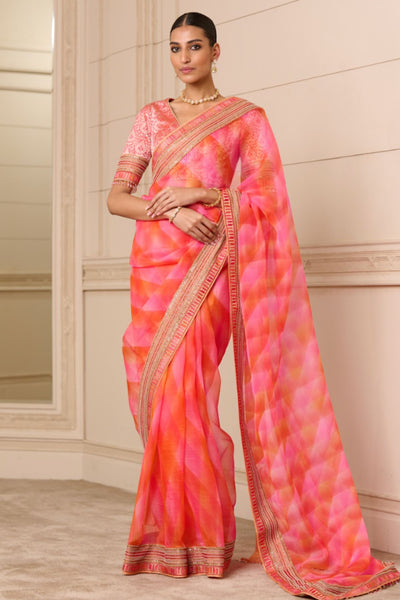 Tarun Tahiliani Saree and Blouse Fabric Shades of Pink indian designer wear online shopping melange singapore