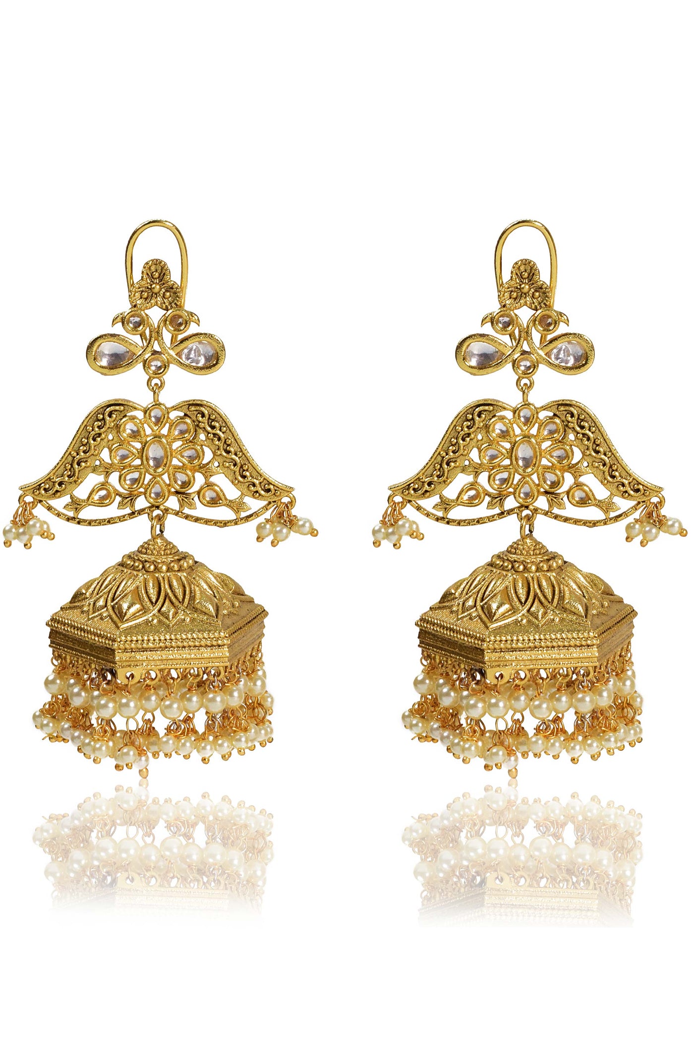 Gold jhumki best sale earrings