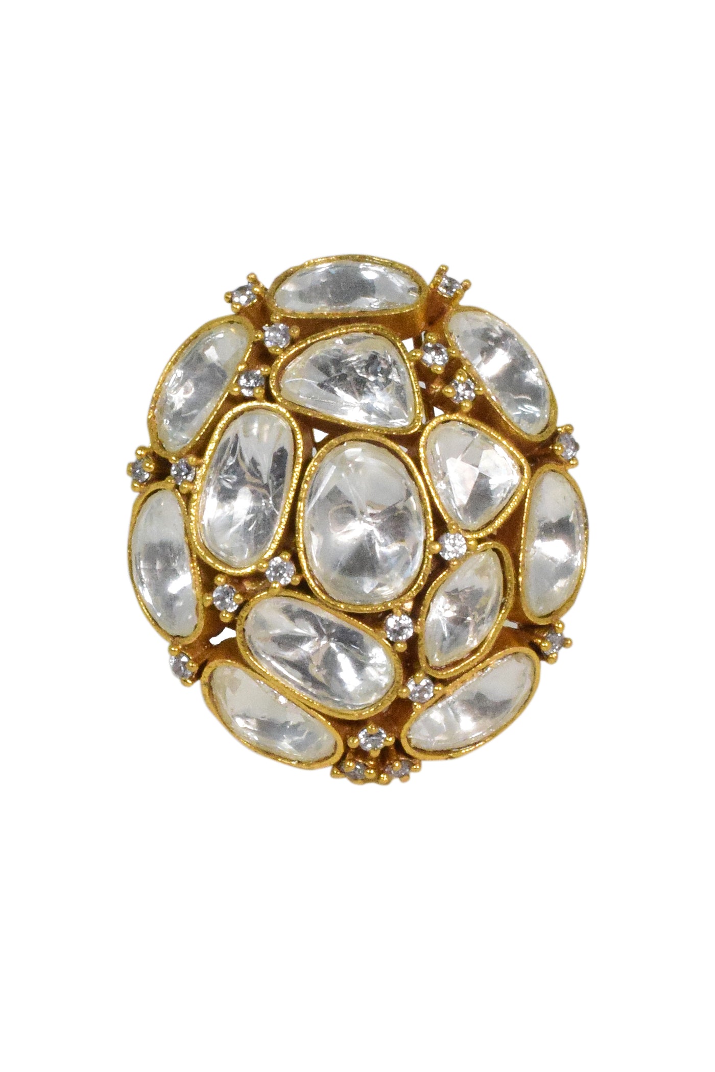 Tizora Classic Polki Ring jewellery indian designer wear online shopping melange singapore