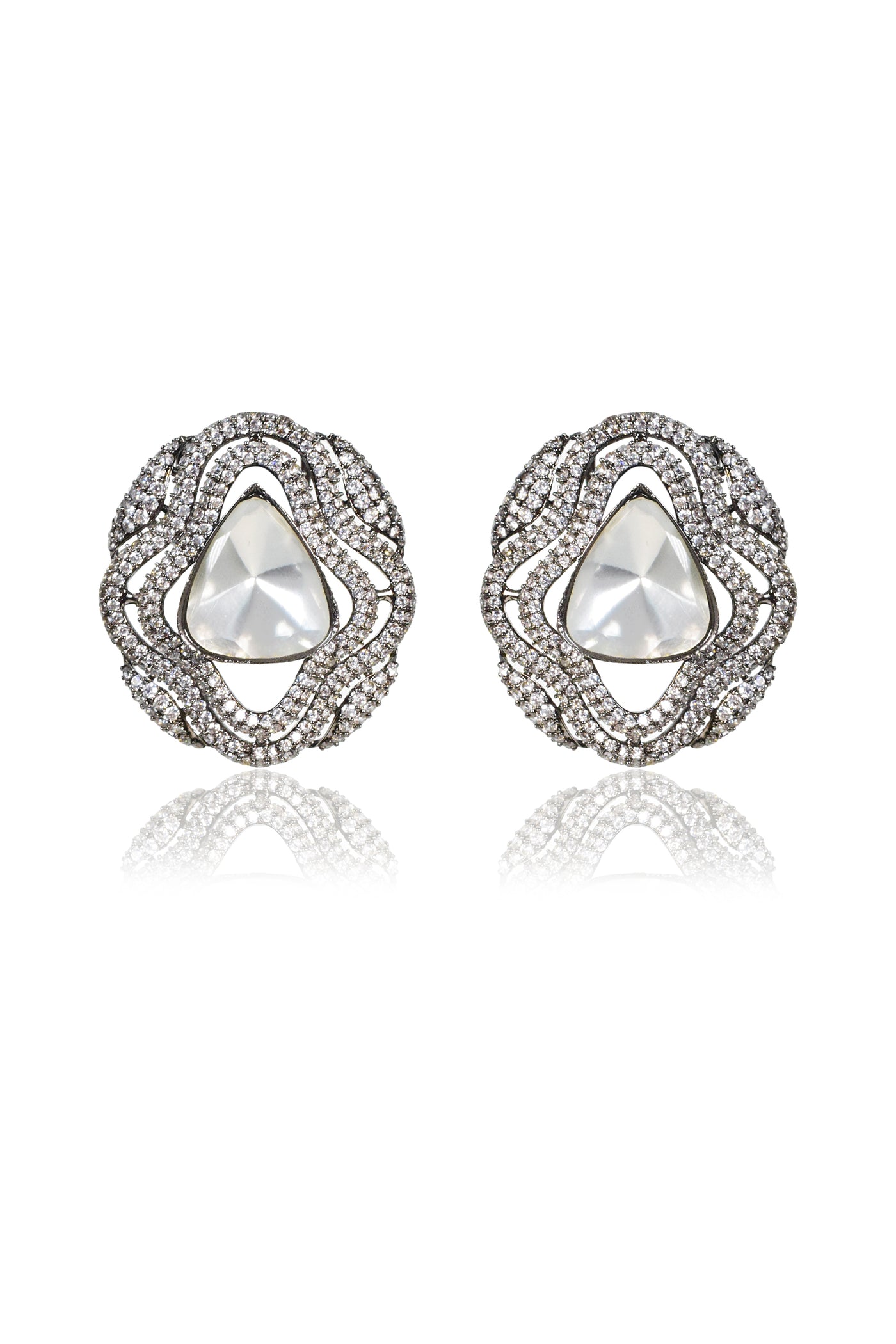 Tizora Polki Diamond Earring Tops jewellery indian designer wear online shopping melange singapore