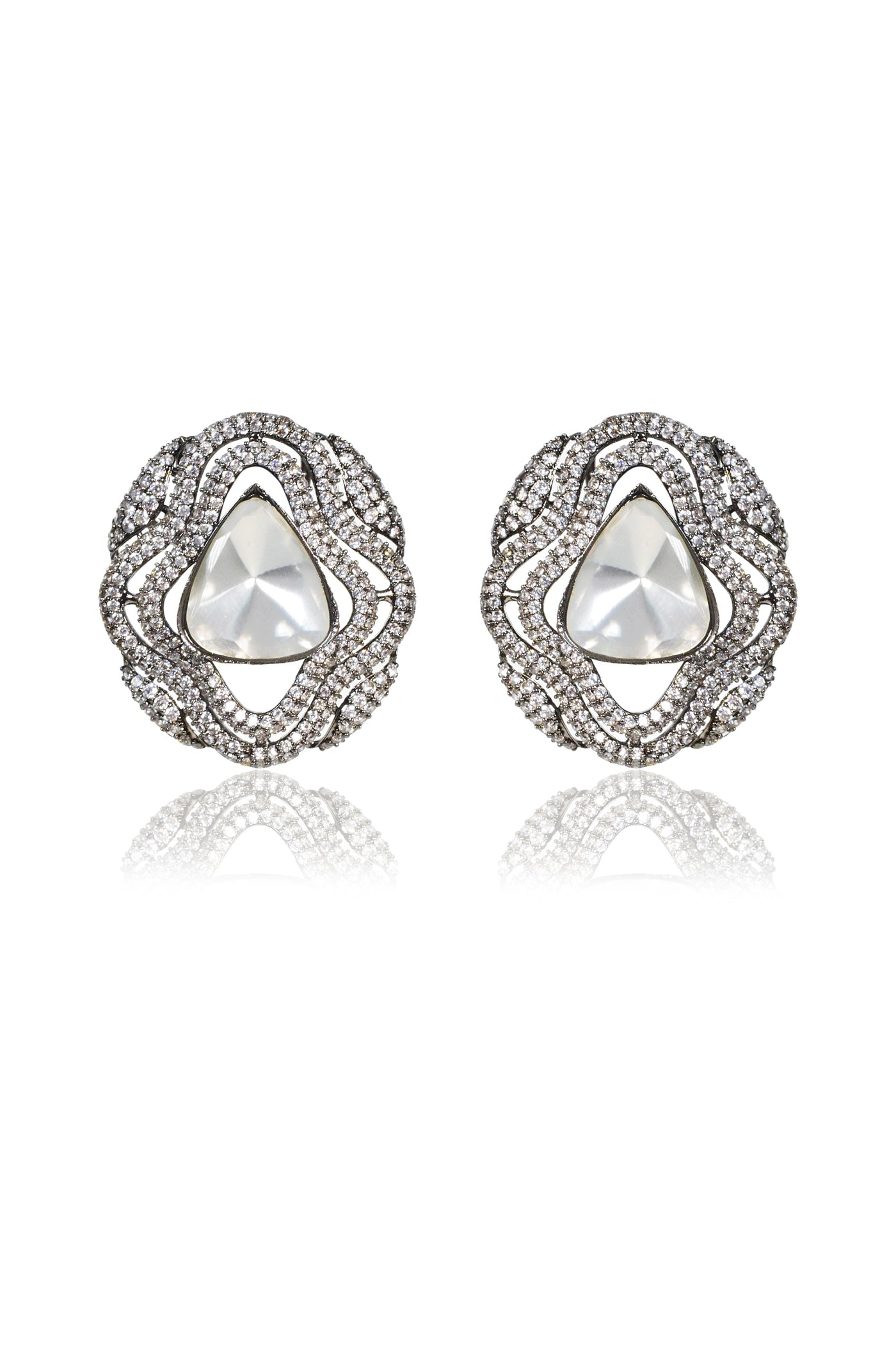 Tizora Polki Diamond Earring Tops jewellery indian designer wear online shopping melange singapore