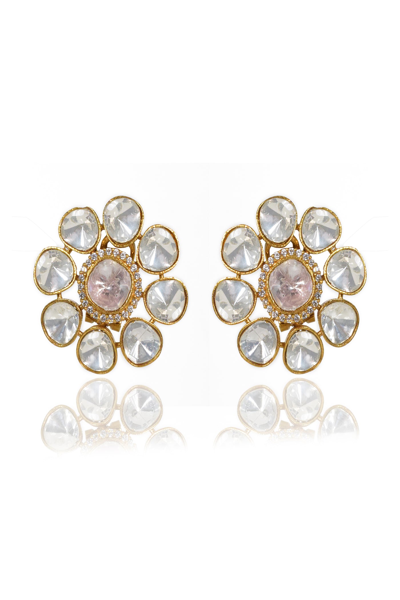 Tizora Polki Earring Tops jewellery indian designer wear online shopping melange singapore