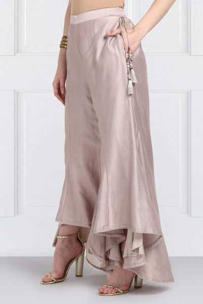 Taupe Flared Tulip Pants